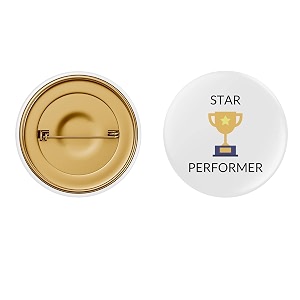 Star Performer Pin Button Badge - Pack