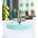 Premium Electro Plated Mild Steel Long Stem Model Spinning Top with 3 Inch Concave Base (6-8 Minutes) High Performance Metal Top Spinner, Precision CNC Machined - MSL-LS-3ICG