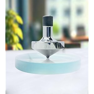 premium metal spinning top with 3 inch concave base aluminium sharp tip model