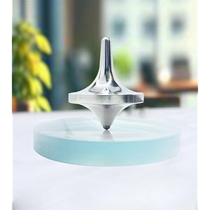 premium metal spinning top with 3 inch concave base aluminium inception model
