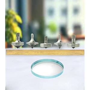 premium sharp tip model spinning top with 3 mm stainless steel ball tip 3-6 minutes precision cnc machined 5 in 1 electro plated mild steel