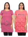 Star Touch Floral Print Women Round Neck