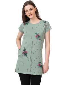 Star Touch Printed Women Round Neck Light