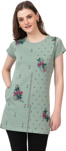 Star Touch Printed Women Round Neck Light