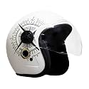 Turtle Helmet Star with Visor Open Face Design with Scratch Resistive Clear Visor &amp; Hard Shell ABS Plastic Helmet-Parent