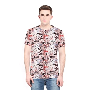 Star Wars Mens Printed Regular Fit Tshirt