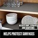 Star Work 30x500 Cms Shelf Liners for Kitchen Shelves|Cabinet Cupboard Sheets|Wardrobe Mat Anti-Skid and Slip Drawer Matting Roll Waterproof Slab Cover with Extra Grip (Grey, Washable), Anti-Slip Mat