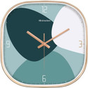 Star Work Analog 28.5 cm X 28.5 cm Wall Clock (Green, With Glass, Standard)