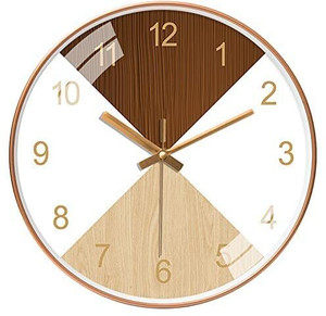 star work analog 67 cm x 325 cm wall clock brown gold with glass standard