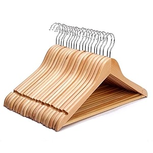 star work clothes hangers wooden hangers ultra thin space saving non-slip hangers velvet hangers suit hangers ideal for everyday standard use clothing hangers 40