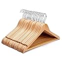 Star Work Clothes Hangers, Wooden Hangers Ultra Thin Space Saving Non-Slip Hangers Velvet Hangers Suit Hangers Ideal for Everyday Standard Use, Clothing Hangers (40)