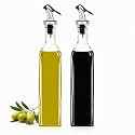 STAR WORK-Glass Oil Dispenser Bottle for Kitchen | Stainless Steel Leak-Proof Cork | Transparent Oil Pourer and Holder 500ml (Combo Pack of 2)