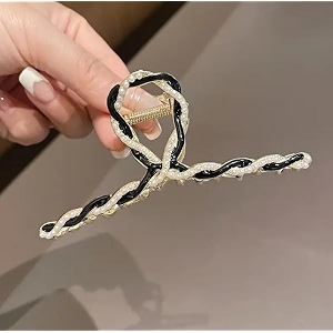 star work hair claw clips thick long jaw clips barrettes hair accessories perfect fashion jaw claw hair styling for women and girls chain black