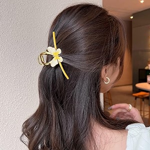 star work hair claw clips thick long jaw clips barrettes hair accessories perfect fashion jaw claw hair styling for women and girls winter yellow