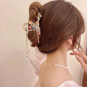 star work hair claw clips thick long jaw clips barrettes hair accessories perfect fashion jaw claw hair styling for women and girls queen red