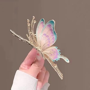 star work hair claw clips thick long jaw clips barrettes hair accessories perfect fashion jaw claw hair styling for women and girls half buitterfly purple