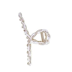 star work hair claw clips thick long jaw clips barrettes hair accessories perfect fashion jaw claw hair styling for women and girls chain white