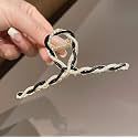 STAR WORK Hair Claw Clips Thick Long Jaw Clips Barrettes Hair Accessories Perfect Fashion Jaw Claw Hair Styling for Women and Girls (CHAIN BLACK)