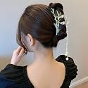 STAR WORK Hair Claw Clips Thick Long Jaw Clips Barrettes Hair Accessories Perfect Fashion Jaw Claw Hair Styling for Women and Girls (GREEN LEAF)