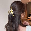 STAR WORK Hair Claw Clips Thick Long Jaw Clips Barrettes Hair Accessories Perfect Fashion Jaw Claw Hair Styling for Women and Girls (WINTER YELLOW)