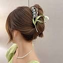 STAR WORK Hair Claw Clips Thick Long Jaw Clips Barrettes Hair Accessories Perfect Fashion Jaw Claw Hair Styling for Women and Girls (CHAIN BLACK)
