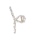 STAR WORK Hair Claw Clips Thick Long Jaw Clips Barrettes Hair Accessories Perfect Fashion Jaw Claw Hair Styling for Women and Girls (CHAIN WHITE)