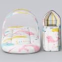 StarAndDaisy 2-in-1 Baby Sleeping Bag with Mosquito Net for Newborn/Soft &amp; Breathable Cotton Sleeping Sack Cum Wrapper/Foldable Bag for Baby Protection/Infant (0-12 Months)-Ocean Print