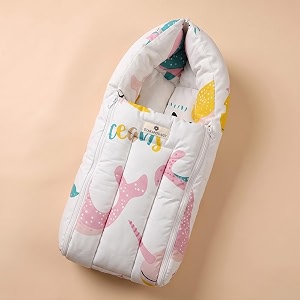 staranddaisy 3-in-1 baby sleeping bag for new born 0-12 months cotton baby carry nest baby bed amp play mat new born baby essentials portable infant sleep nest for home amp travel ocean print