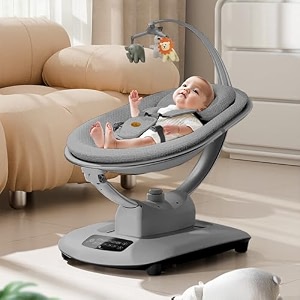 staranddaisy baby rockers for 0 to 2 years baby multi functional rocker for babies infants amp toddler with mattress 5-level automatic swing amp bouncercradle with touch panel amp hanging toys blue