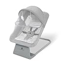 StarAndDaisy 3 in 1 Electric Swing Rocker for New Born Baby 0 to 2 Years Girl &amp; Boy with Detachable Feeding Tray/Backrest Adjustment/Bluetooth Playback-(Grey)