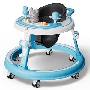 staranddaisy 360 baby walker 6-24 months  7 level height adjustment walker for kids boy and girl with switchable food amp musical toy traypremium baby walker - sky blue