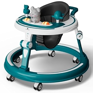 staranddaisy 360 baby walker 6-24 months  7 level height adjustment walker for kids boy and girl with switchable food amp musical toy traypremium baby walker - blue