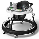 StarAndDaisy 360 Baby Walker 6-24 Months / 7 Level Height Adjustment Walker for Kids Boy and Girl with Switchable Food &amp; Musical Toy Tray/Premium Baby Walker - Black