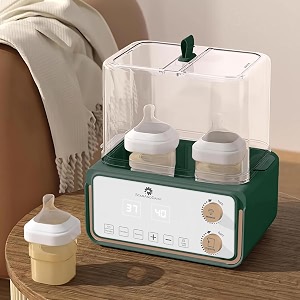 staranddaisy baby bottle sterilizer amp dryer for feeding bottles  bpa-free electric steam sterilizer  6 bottle capacity  4-in-1 multifunction sterilizer dryer amp storage for baby bottles and accessories green