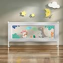 StarAndDaisy Baby Bed Guard Rail with Adjustable Height/Portable Single Side/Washable &amp; Detachable Cloth for Toddler (1.5m Grey)