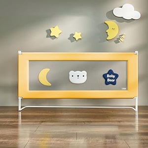 staranddaisy baby bed guard rail with height adjustableportable single side bed rail for toddler39s safety15m-yellow