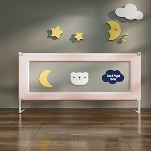 staranddaisy baby bed guard rail with hight adjustableportable single side bed rail for toddler39s safety 18meter pink