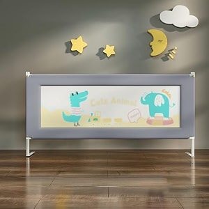 staranddaisy baby bed guard rail with hight adjustableportable single side bed rail for toddler39s safety 18meter grey