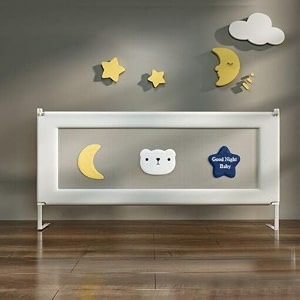 staranddaisy baby bed guard rail with hight adjustableportable single side bed rail for toddler39s safety 15m grey