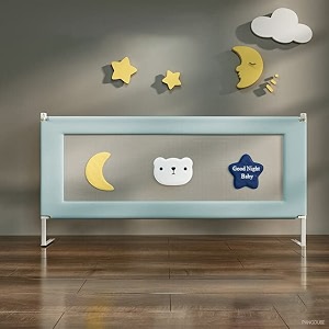 staranddaisy baby bed guard rail with hight adjustableportable single side bed rail for toddler39s safety 18meter blue