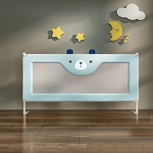 staranddaisy baby bed guard rail with hight adjustableportable single side bed rail for toddler39s safety 15m blue