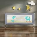 StarAndDaisy Baby Bed Guard Rail with Hight Adjustable/Portable Single Side Bed Rail for Toddler's Safety. (1.8Meter, Grey)