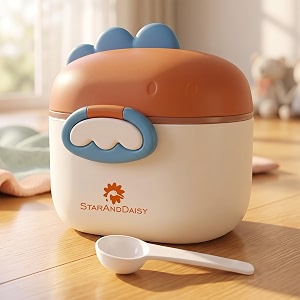 staranddaisy baby milk powder container 500 ml baby formula storage container with measuring scoop airtight milk powder dispenser portable food storage box with handle for travel amp home orange