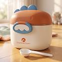 StarAndDaisy Baby Milk Powder Container 500 ML, Baby Formula Storage Container with Measuring Scoop, Airtight Milk Powder Dispenser, Portable Food Storage Box with Handle for Travel &amp; Home (Orange)