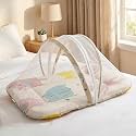 StarAndDaisy Baby Mosquito Net with 360° Widened Skirt/Foldable,Spacious &amp; Light-Proof/Rust-Free 5-Point Frame/Mesh for Full Protection. (Mosquito net -Ocean Print)