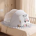 StarAndDaisy Baby Mosquito Net for Bed, Bottomless Foldable Pop-Up Canopy with Fine Breathable Mesh &amp; Fabric Cover, Baby Bed Net for Crib, Mattress &amp; Floor, 132 x 65 x 65 cm