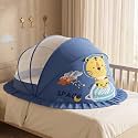 StarAndDaisy Baby Mosquito Net for Bed, Bottomless Foldable Pop-Up Canopy with Fine Breathable Mesh &amp; Fabric Cover, Baby Bed Net for Crib, Mattress &amp; Floor, 132 x 65 x 65 cm