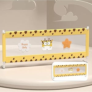 staranddaisy baby bed guard rail with hight adjustableportable single side bed rail for toddler39s safety 18m yellow