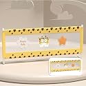 StarAndDaisy Baby Bed Guard Rail with Hight Adjustable/Portable Single Side Bed Rail for Toddler's Safety. (1.5m, Yellow.)