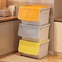 StarAndDaisy CozyCube 42L Front Opening Storage Cabinet, Stackable Plastic Organizer for Toys, Clothes, Books & Household Items, 3 Pieces, Multicolor